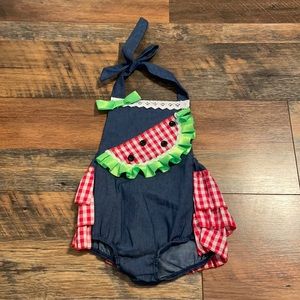 Baby girl watermelon bubble